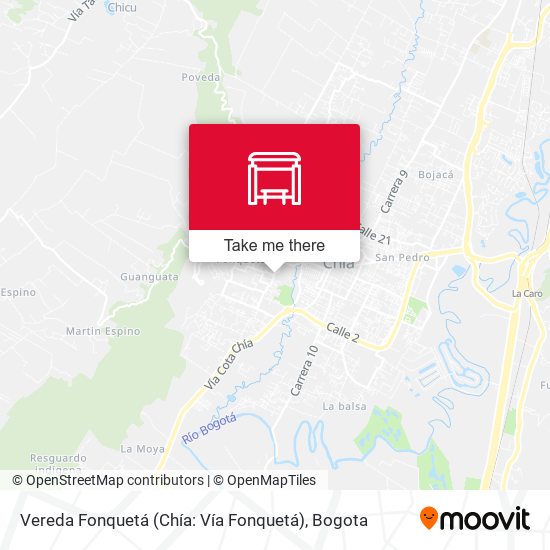 Vereda Fonquetá (Chía: Vía Fonquetá) map