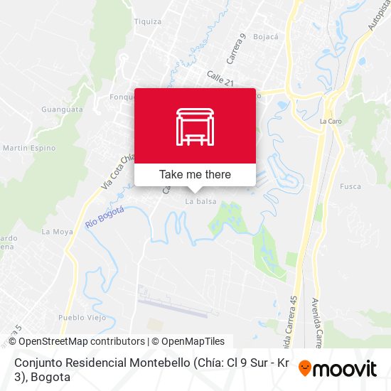 Mapa de Conjunto Residencial Montebello (Chía: Cl 9 Sur - Kr 3)