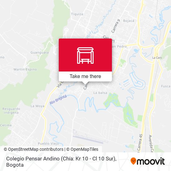 Colegio Pensar Andino (Chía: Kr 10 - Cl 10 Sur) map