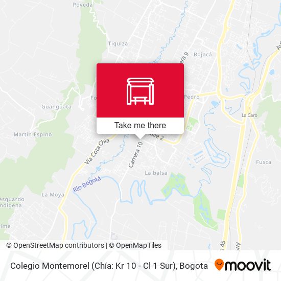 Colegio Montemorel (Chía: Kr 10 - Cl 1 Sur) map