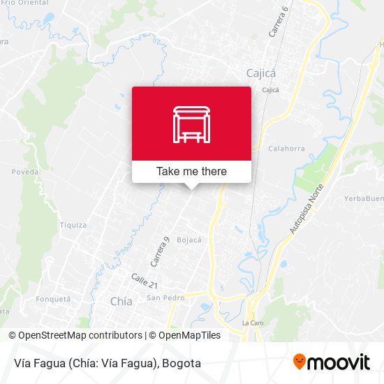 Vía Fagua (Chía: Vía Fagua) map