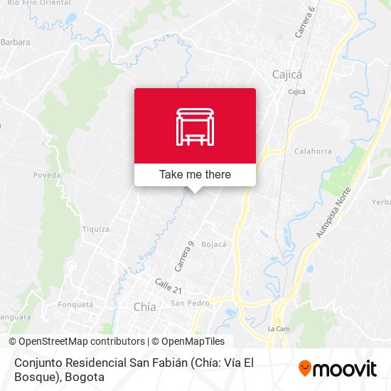 Conjunto Residencial San Fabián (Chía: Vía El Bosque) map