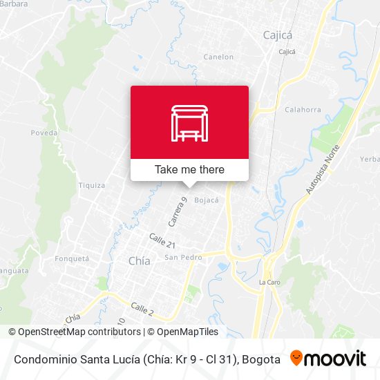 Condominio Santa Lucía (Chía: Kr 9 - Cl 31) map
