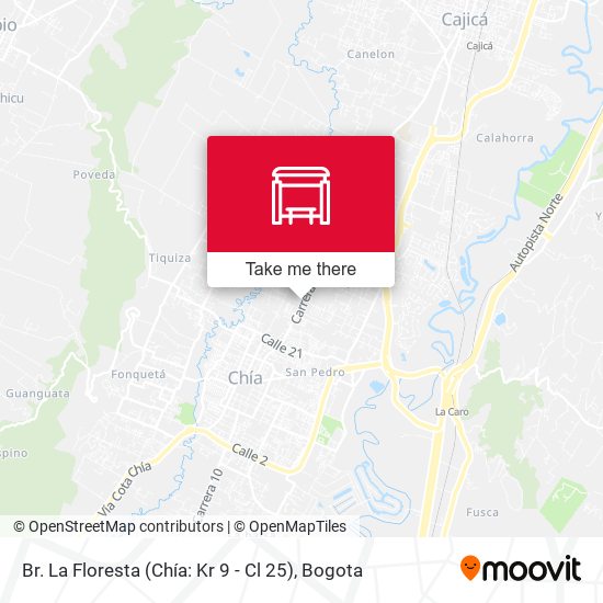 Br. La Floresta (Chía: Kr 9 - Cl 25) map