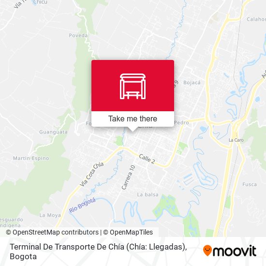 Terminal De Transporte De Chía (Chía: Llegadas) map