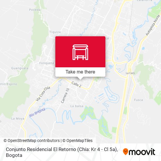 Conjunto Residencial El Retorno (Chía: Kr 4 - Cl 5a) map