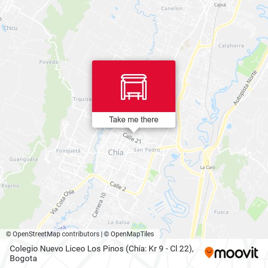 Colegio Nuevo Liceo Los Pinos (Chía: Kr 9 - Cl 22) map