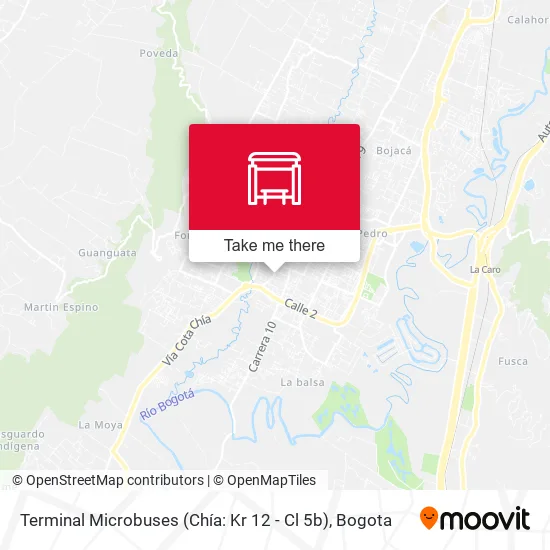 Terminal Microbuses (Chía: Kr 12 - Cl 5b) map