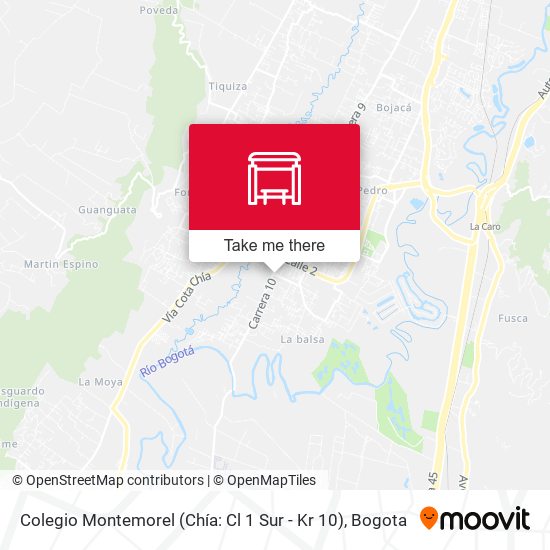 Colegio Montemorel (Chía: Cl 1 Sur - Kr 10) map