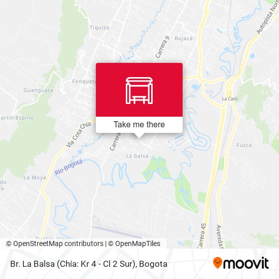 Br. La Balsa (Chía: Kr 4 - Cl 2 Sur) map