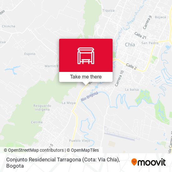 Mapa de Conjunto Residencial Tarragona (Cota: Vía Chía)