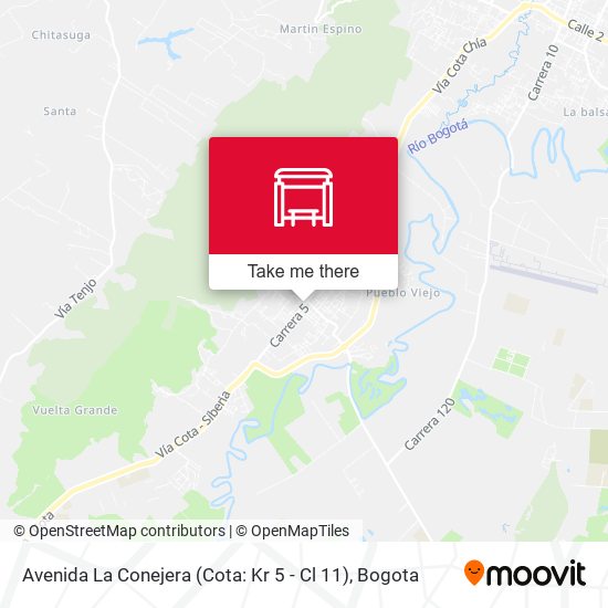 Avenida La Conejera (Cota: Kr 5 - Cl 11) map