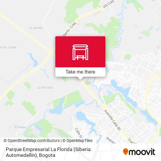 Mapa de Parque Empresarial La Florida (Siberia: Automedellín)
