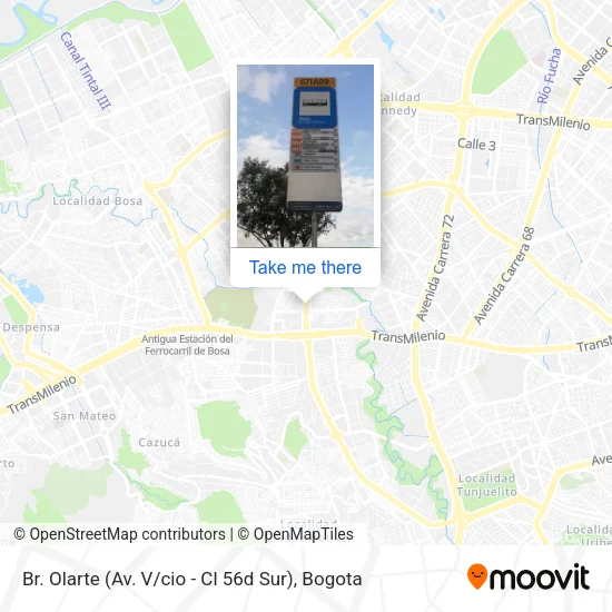 Mapa de Br. Olarte (Av. V / cio - Cl 56d Sur)