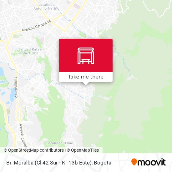 Mapa de Br. Moralba (Cl 42 Sur - Kr 13b Este)