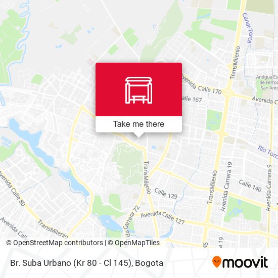Br. Suba Urbano (Kr 80 - Cl 145) map