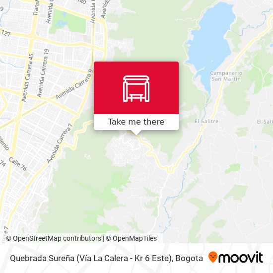 Quebrada Sureña (Vía La Calera - Kr 6 Este) map