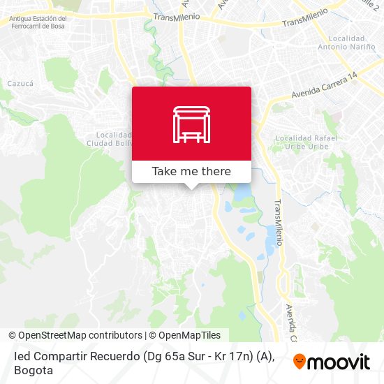 Mapa de Ied Compartir Recuerdo (Dg 65a Sur - Kr 17n) (A)