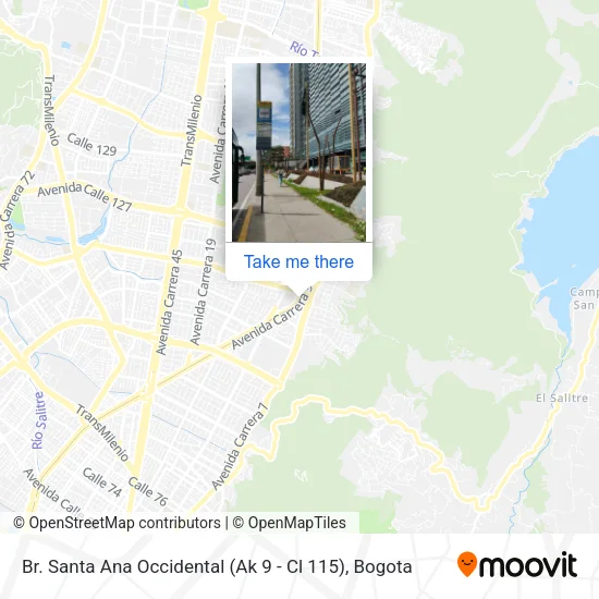 Mapa de Br. Santa Ana Occidental (Ak 9 - Cl 115)