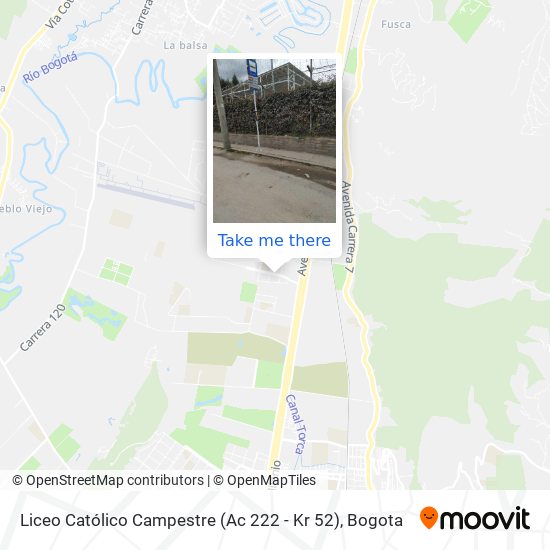 Liceo Católico Campestre (Ac 222 - Kr 52) map