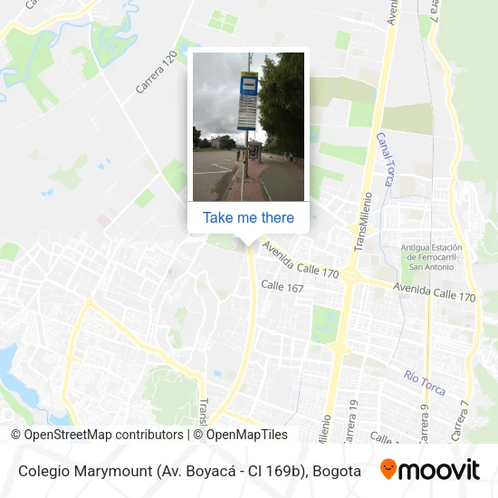 Mapa de Colegio Marymount (Av. Boyacá - Cl 169b)