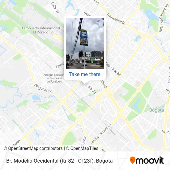 Br. Modelia Occidental (Kr 82 - Cl 23f) map