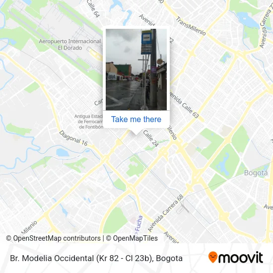 Br. Modelia Occidental (Kr 82 - Cl 23b) map