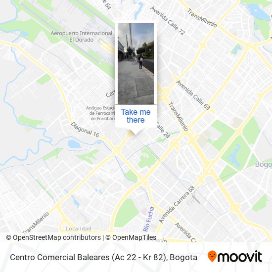 Mapa de Centro Comercial Baleares (Ac 22 - Kr 82)