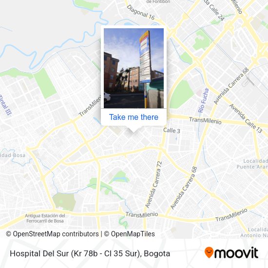 Hospital Del Sur (Kr 78b - Cl 35 Sur) map