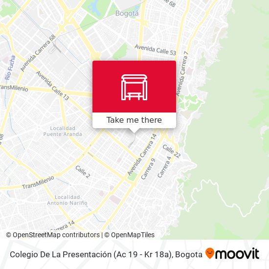 Mapa de Colegio De La Presentación (Ac 19 - Kr 18a)