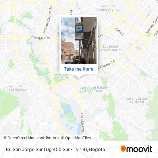 Br. San Jorge Sur (Dg 45b Sur - Tv 18) map