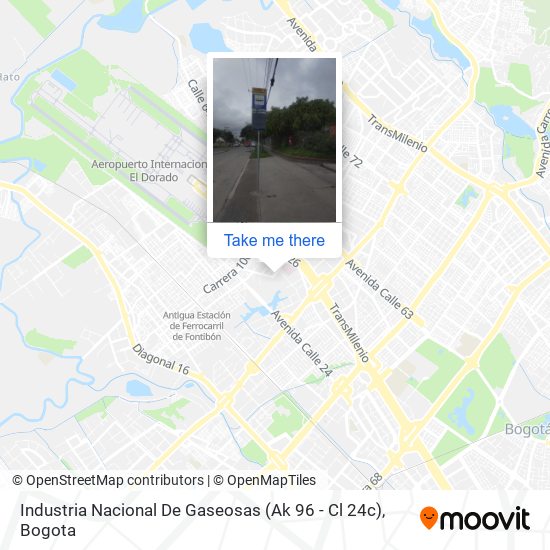 Industria Nacional De Gaseosas (Ak 96 - Cl 24c) map