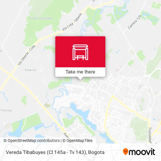 Mapa de Vereda Tibabuyes (Cl 145a - Tv 143)