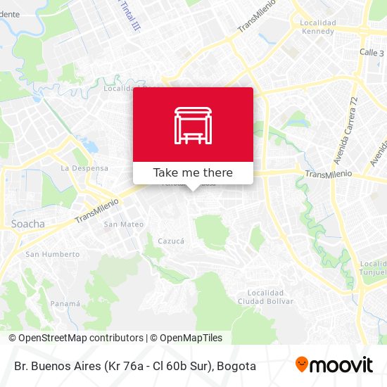 Mapa de Br. Buenos Aires (Kr 76a - Cl 60b Sur)