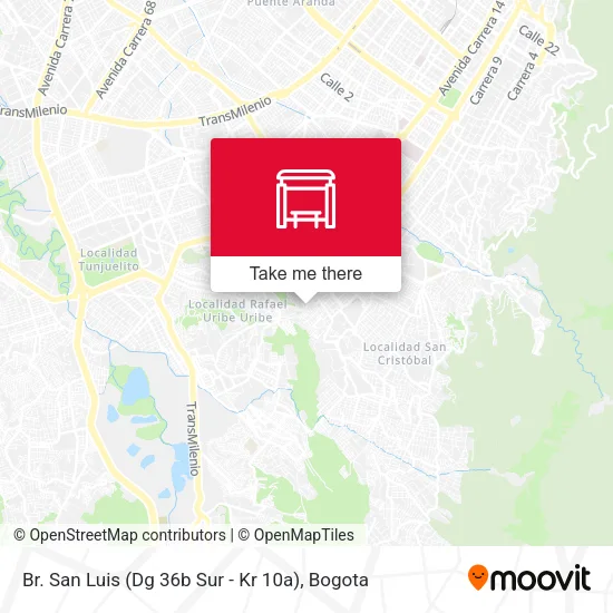 Mapa de Br. San Luis (Dg 36b Sur - Kr 10a)