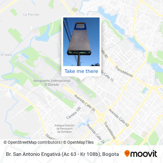 Br. San Antonio Engativá (Ac 63 - Kr 108b) map