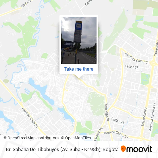 Mapa de Br. Sabana De Tibabuyes (Av. Suba - Kr 98b)