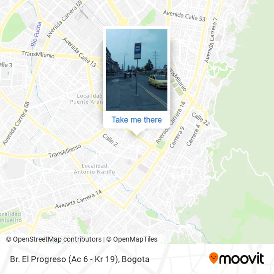 Mapa de Br. El Progreso (Ac 6 - Kr 19)