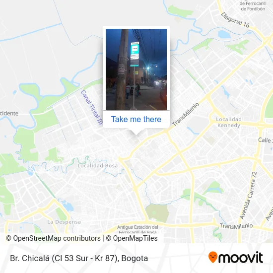 Br. Chicalá (Cl 53 Sur - Kr 87) map