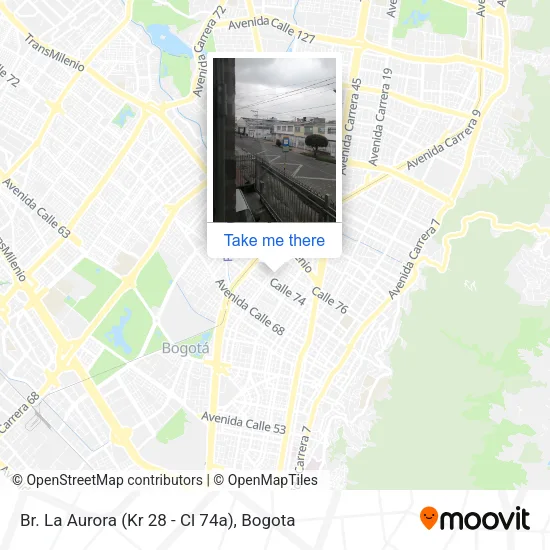 Mapa de Br. La Aurora (Kr 28 - Cl 74a)