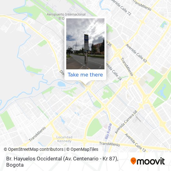 Br. Hayuelos Occidental (Av. Centenario - Kr 87) map