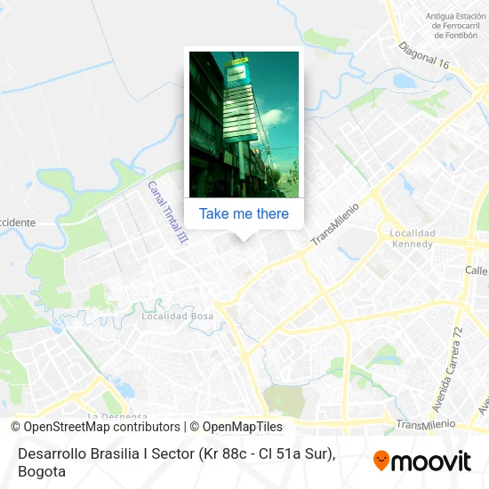 Desarrollo Brasilia I Sector (Kr 88c - Cl 51a Sur) map