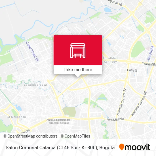 Mapa de Salón Comunal Calarcá (Cl 46 Sur - Kr 80b)