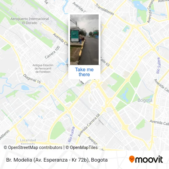 Mapa de Br. Modelia (Av. Esperanza - Kr 72b)