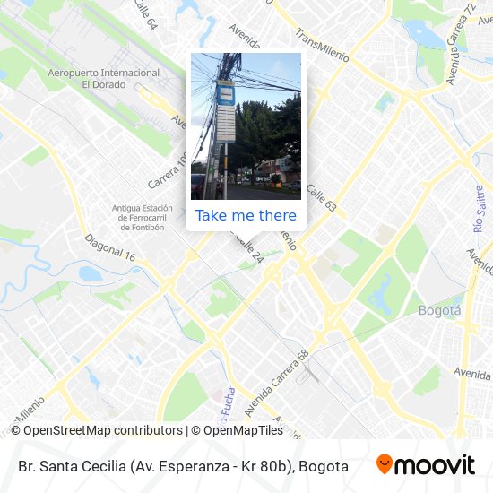 Mapa de Br. Santa Cecilia (Av. Esperanza - Kr 80b)