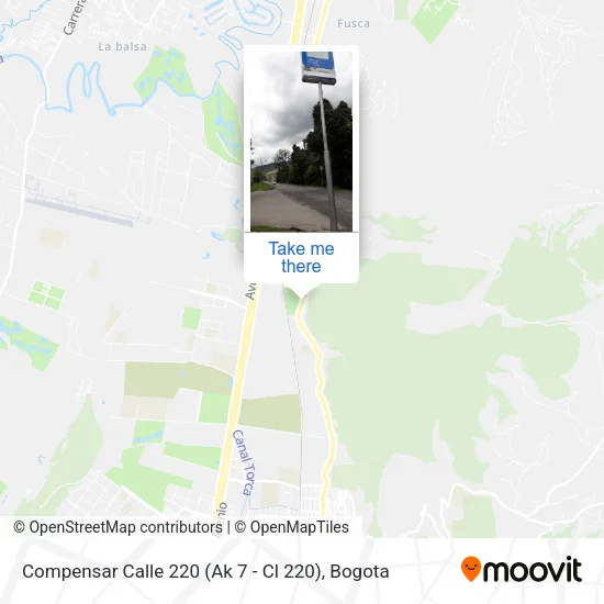 Mapa de Compensar Calle 220 (Ak 7 - Cl 220)