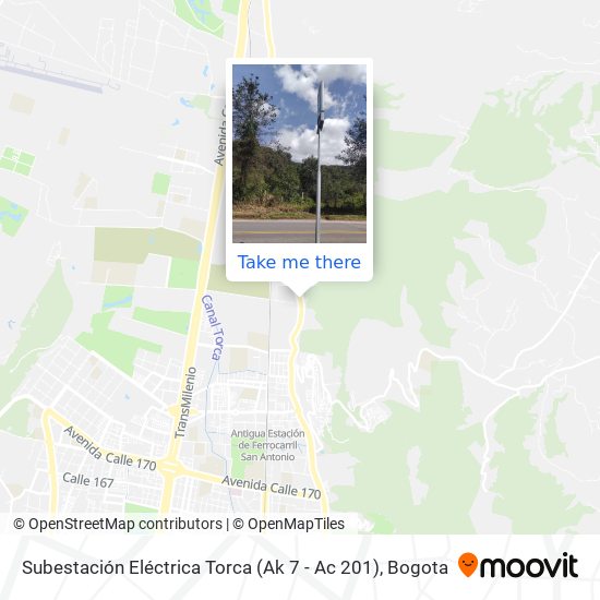 Subestación Eléctrica Torca (Ak 7 - Ac 201) map