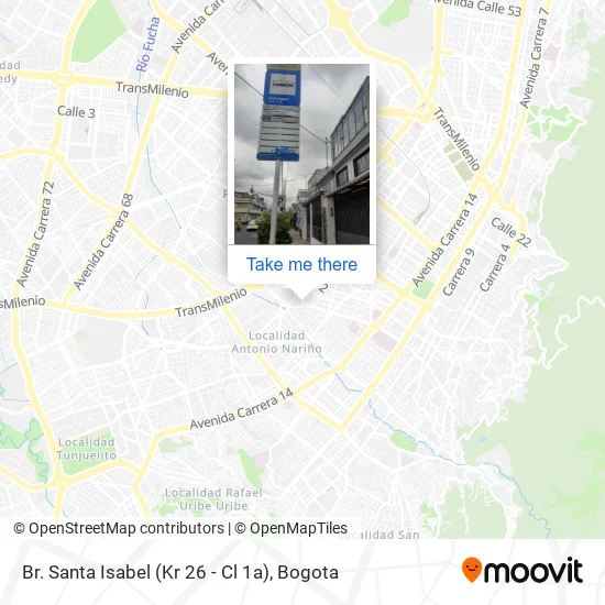 Br. Santa Isabel (Kr 26 - Cl 1a) map