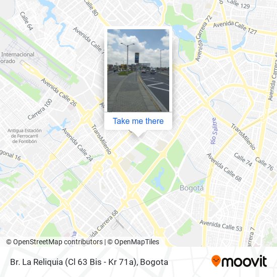Br. La Reliquia (Cl 63 Bis - Kr 71a) map