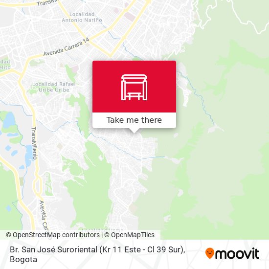 Br. San José Suroriental (Kr 11 Este - Cl 39 Sur) map